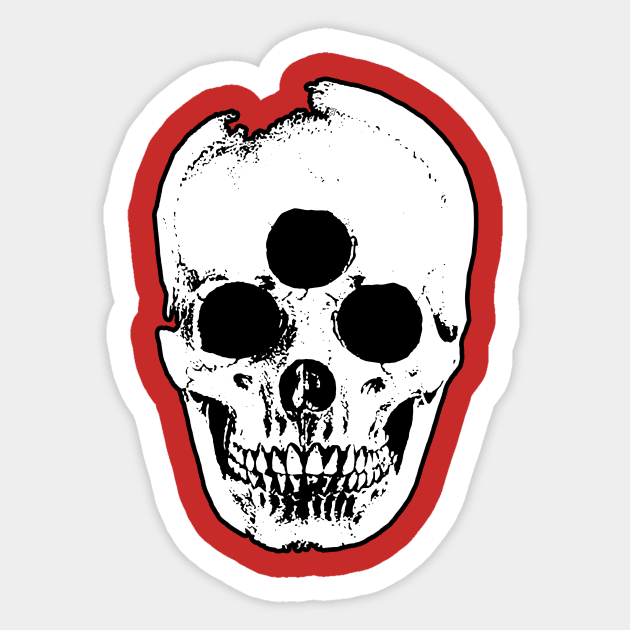 Third Eye Skull Sticker by rossradiation